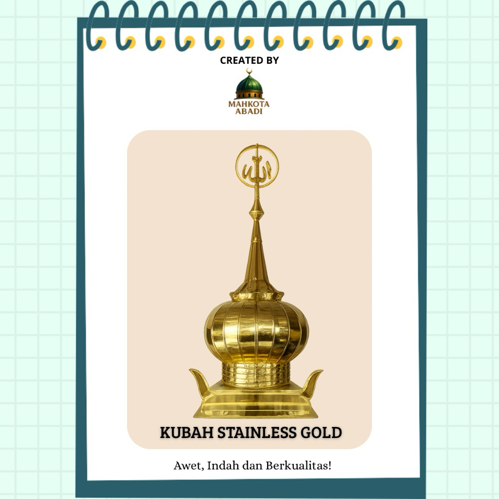 Kubah Masjid Stainless Gold