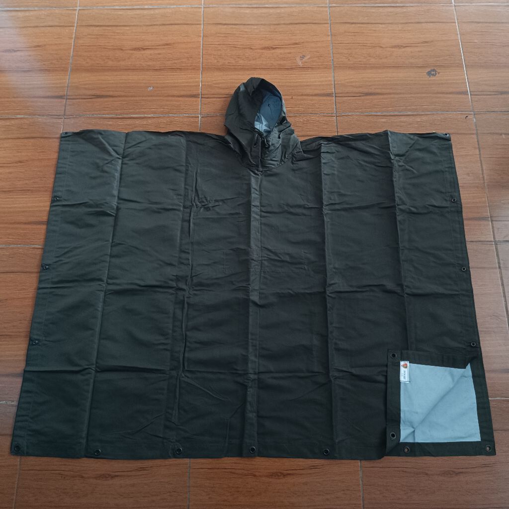 Jas Hujan Ponco Hijau Jatah Brimob / Ponco Hijau Jatah Polri / Ponco Hijau Jatah Brimob