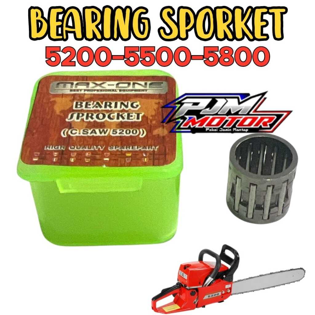 5200 NEEDLE BEARING SPORKET - lahar sporket mesin chainsaw senso sinso mini 5500 5800
