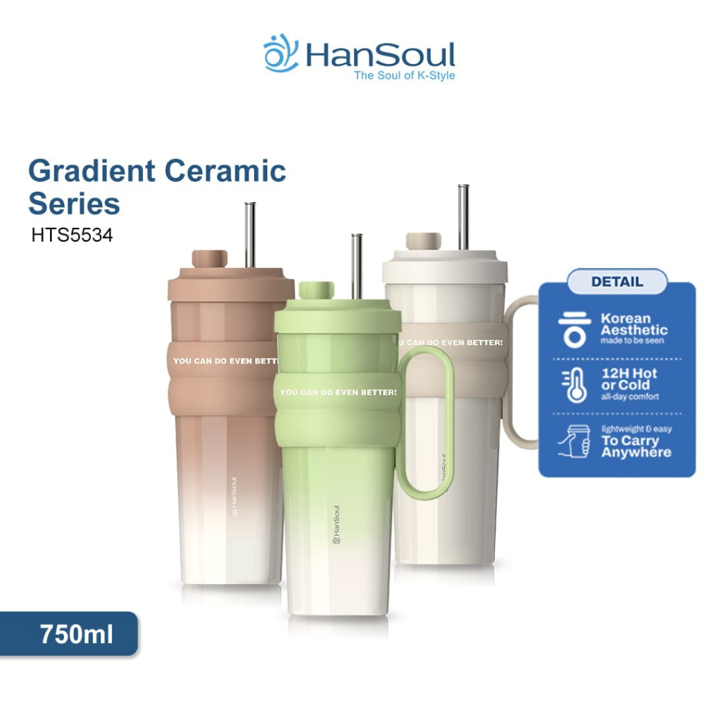 Hansoul Gradient Ceramic Series 750ml - Tumbler Keramik Korea Tahan Panas Dingin Ceramic Coating Tum