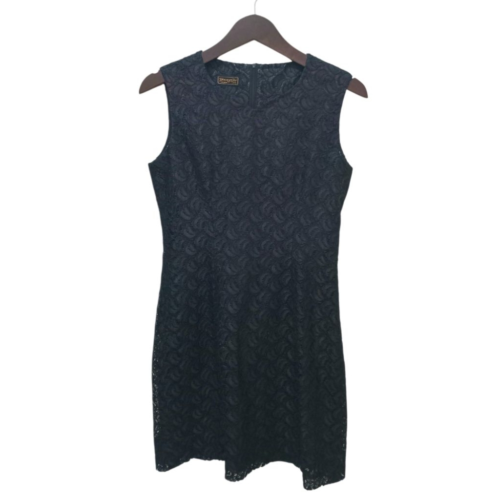 Midi Dress Brokat | Midi Dress Tanpa Lengan | Midi Dress Hitam | Midi Dress Polos | Midi Dress Murah