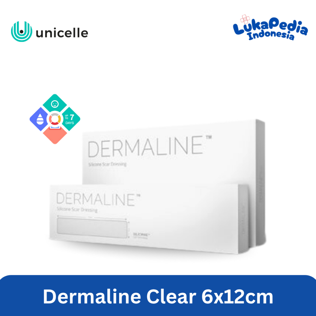 Perawatan Keloid - Dermaline - Clear Silicone Scar Sheet -6x12 cm/pc