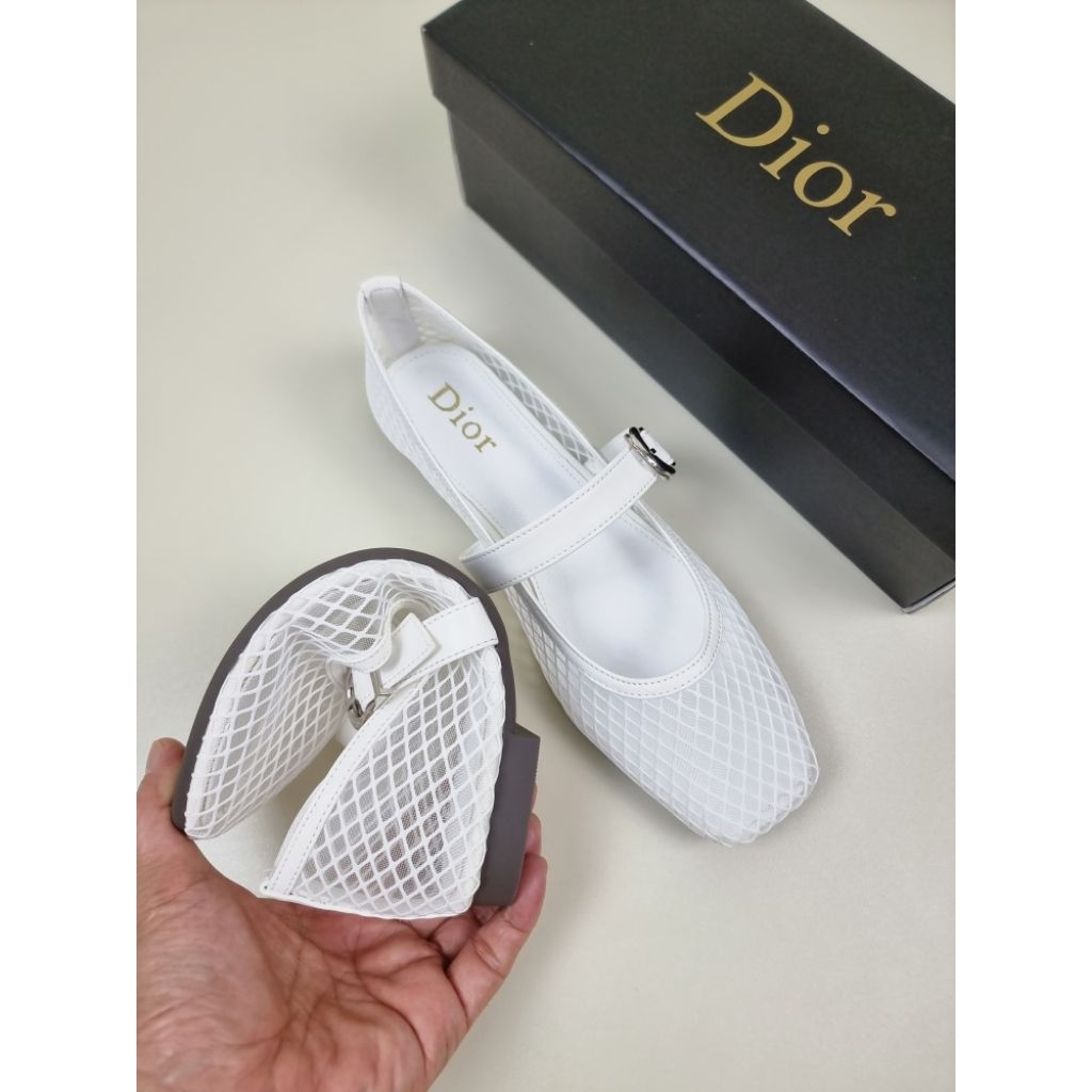 Sepatu wanita Dior YC-H132-1 Mesh Ballet Flat