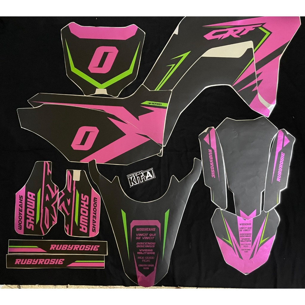 Decal Crf 150L Dekal Sticker Full body VARIAN CRF Pink Hijau crome doff