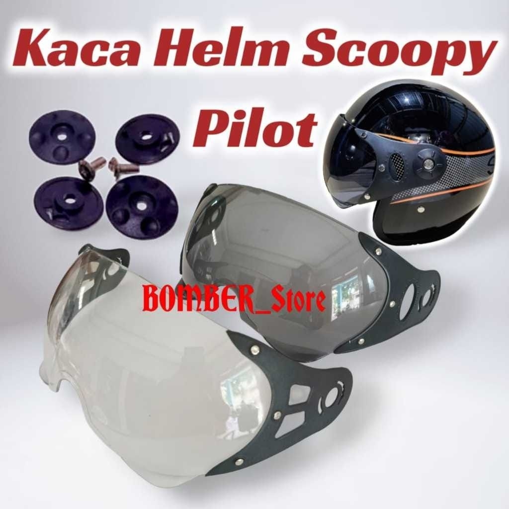 Kaca Visor Scoopy PNP Helm retro klasik Pilot