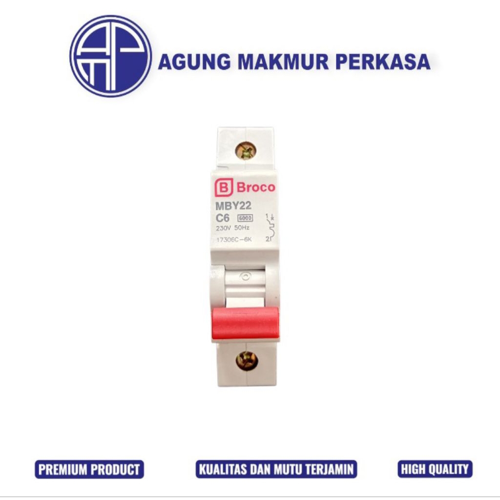 Broco MCB 1p 6A 17306C / MCB 6 Ampere broco.
