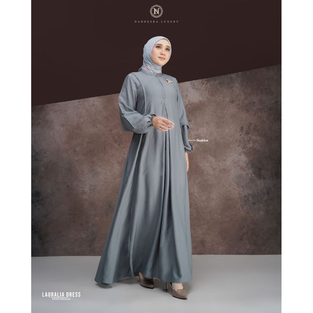 LAURALIA DRESS BY NADHEERA LUXURY √ Gamis polos √ Gamis rayon √ Gamis nadheera
