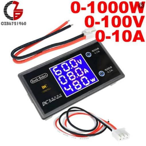 Voltmeter Ammeter 12V 10A DC Power Wattmeter KWh