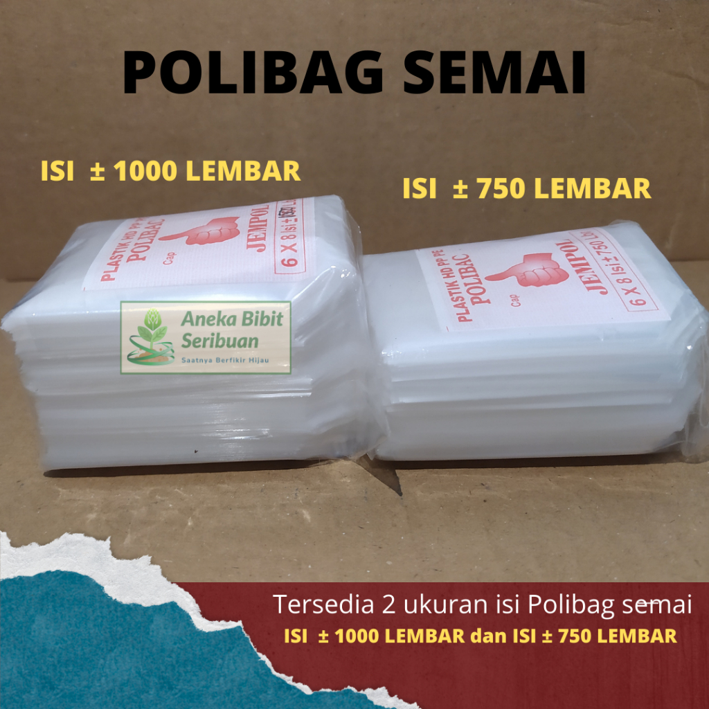Polybag Semai Cap Jempol 6X8 Plastik Polibag Semai Tanaman Cabe