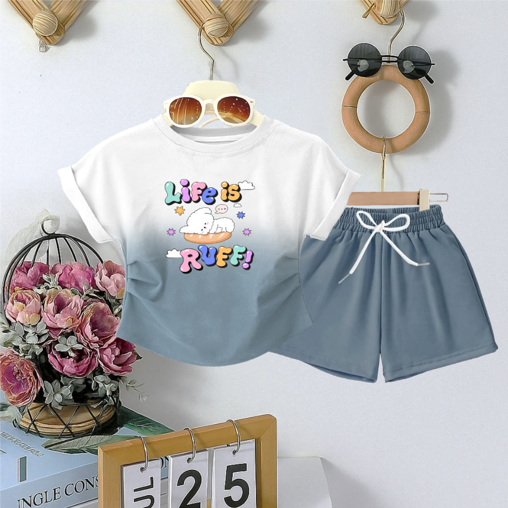 Set Baju Anak Perempuan Setelan Anak Perempuan Usia 1 Sampai 12 Tahun