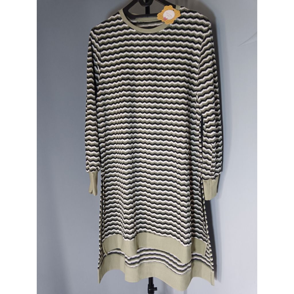 (JF) Tunik knit salur zigzag betina ld120