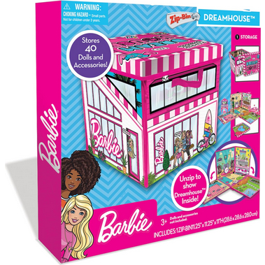 Barbie ZipBin 40 Doll Dream House Toy Box & Playmat