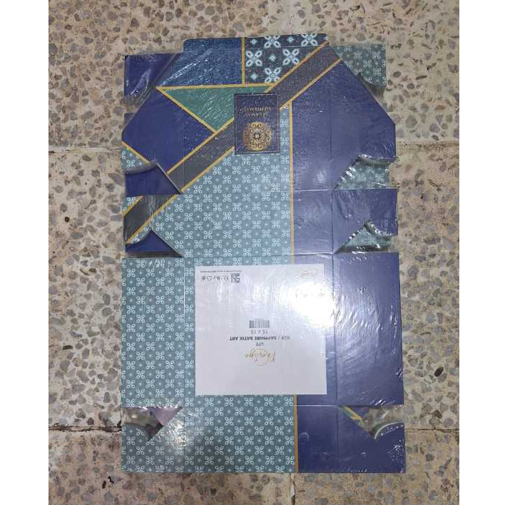 Kotak Kue 15x15 Corak Isi 100 Lembar Kotak Makanan Kotak Kue Praktis untuk Pengemasan Kue dan Makana