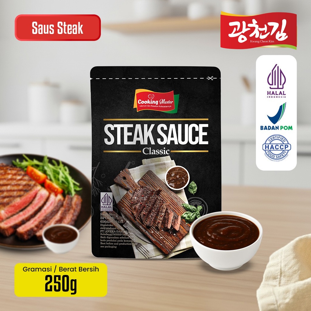 Cooking Master/ Steak Sauce/ Saus Steak/ Sauce Steak Halal 250g