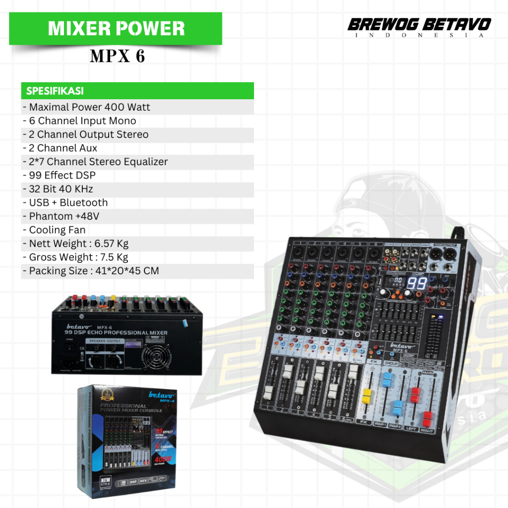 POWER MIXER BETAVO MPX 6