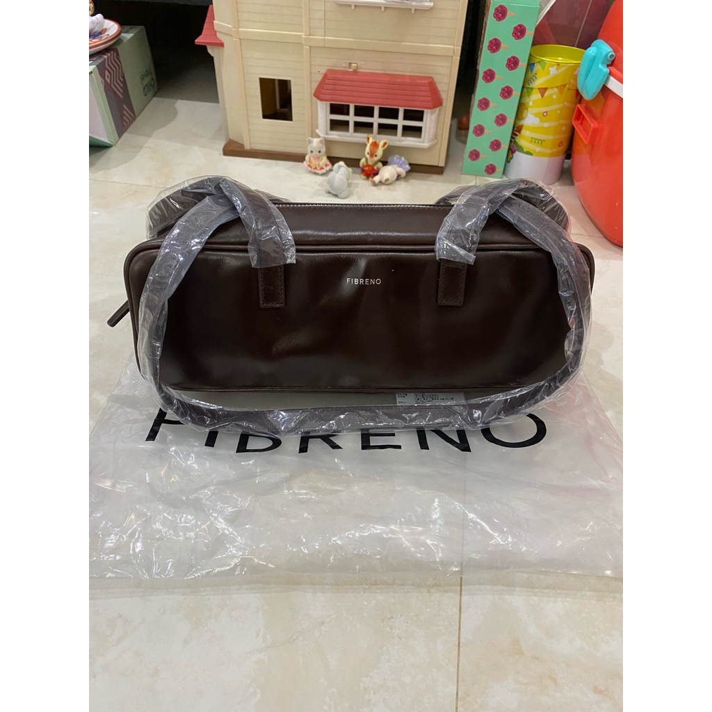 TAS FIBRENO-BAGUETTE BAG DACHSHUND SHOULDER BROWN