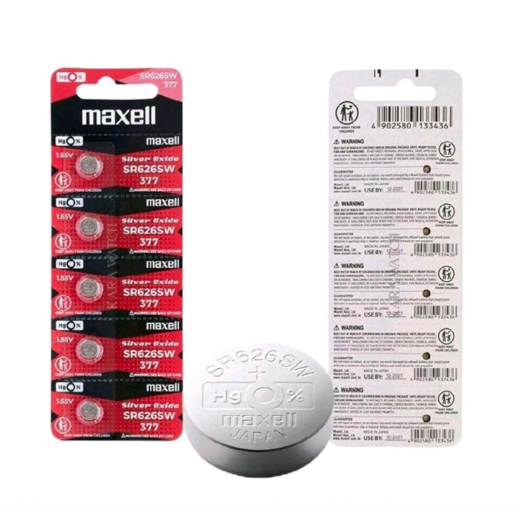 Baterai Maxell SR626 / Baterai SR626 Baterai jam Tangan 626 / 377 Original Maxell