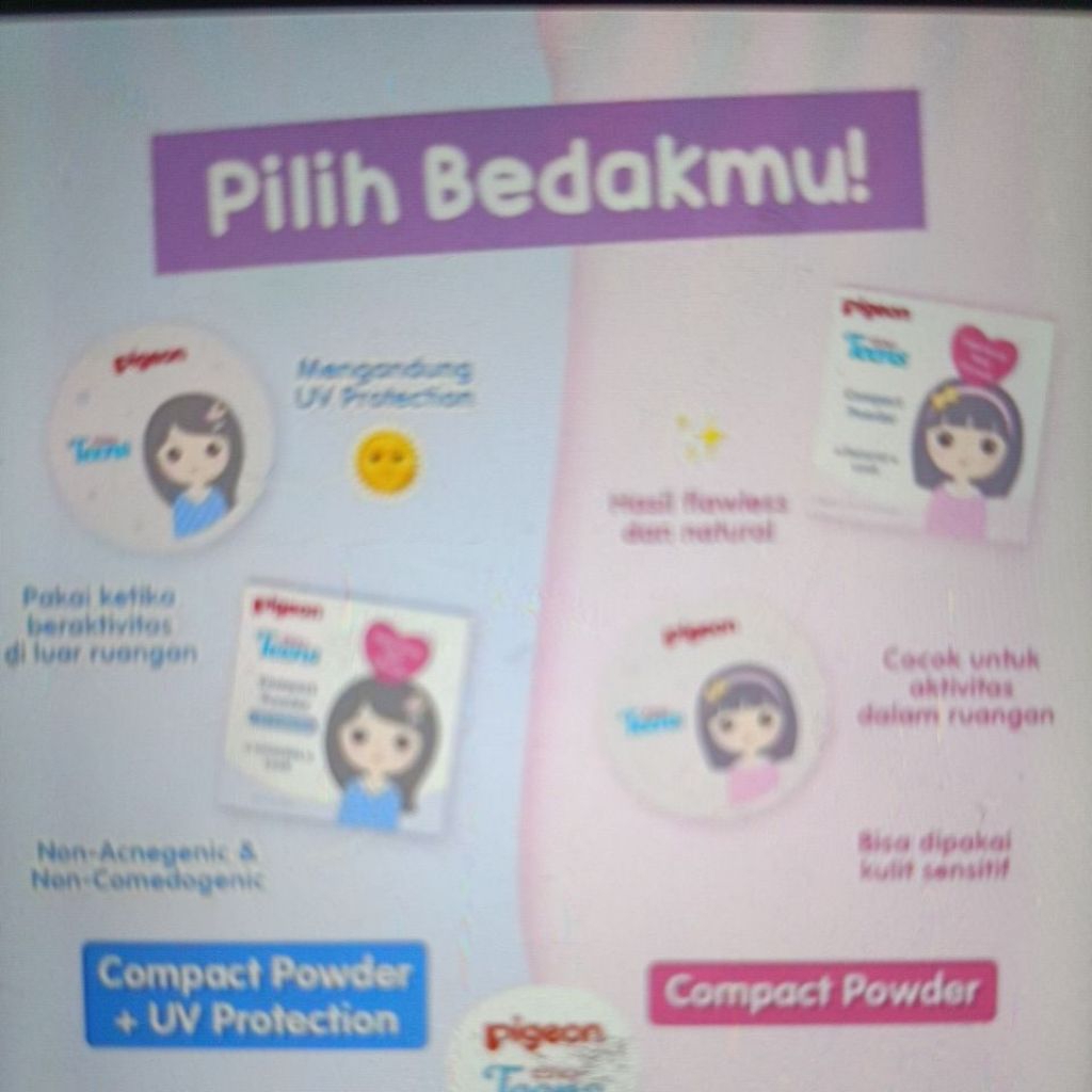 Pigeon teens compact powder compact UV+natural