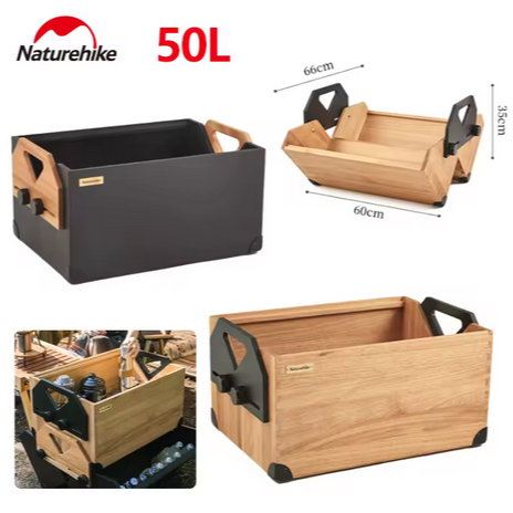 BOX PENYIMPANAN SOLID WOOD STORAGE BOX CAMPING NATUREHIKE NH21SNX07