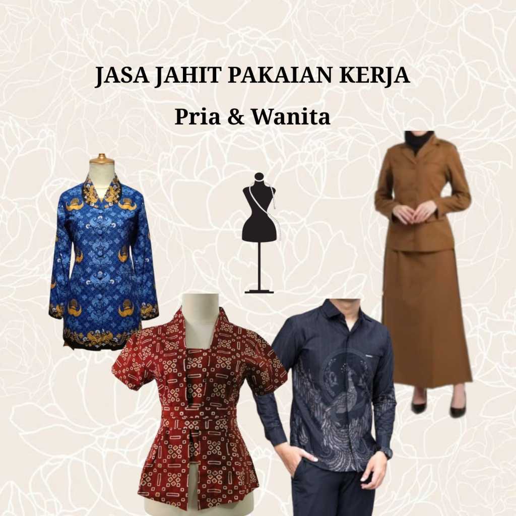 Baju Kerja seragam Batik PNS Kemeja Jasa Jahit Custom