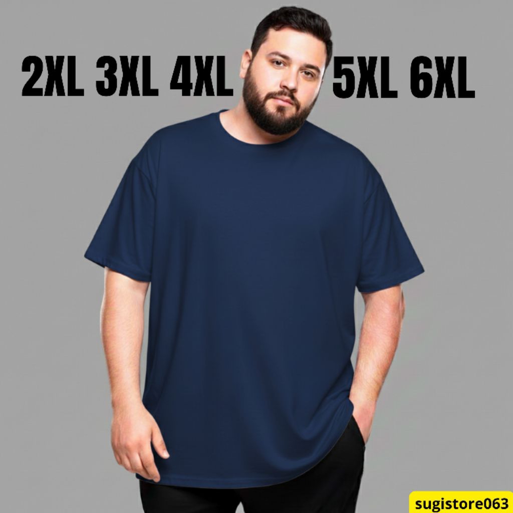 KAOS POLOS OVERSIZE/KAOS POLOS BIG SIZE/KAOS POLOS JUMBO (2XL,3XL,4XL) KAOS POLOS OBLONG PRIA WANITA