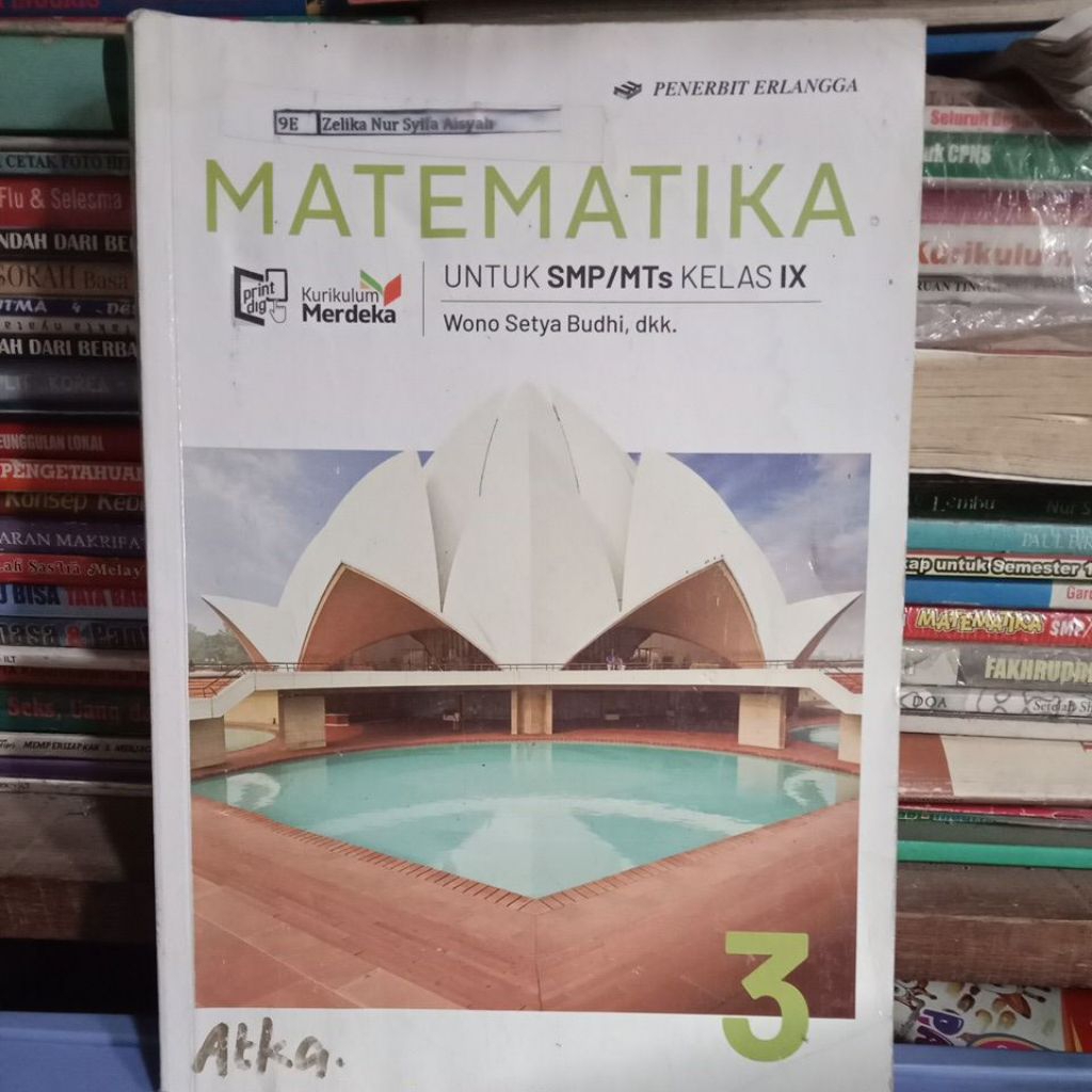 Buku Bekas Matematika SMP Kelas 3 Erlangga