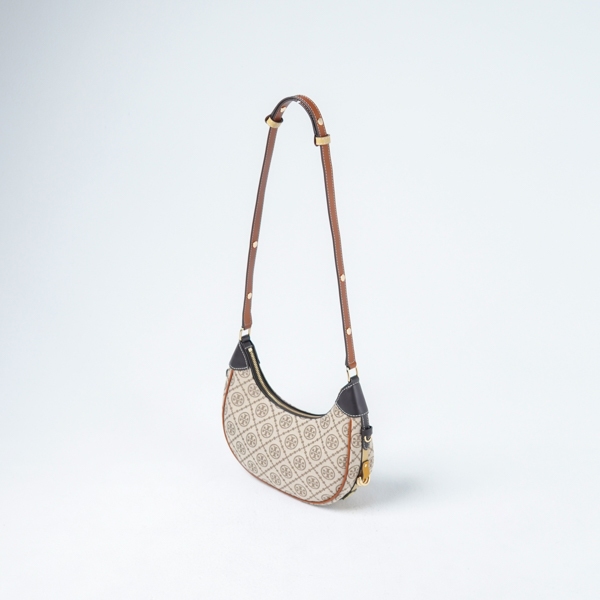 Tas TB CRESCENT MONOGRAM BROWN BEIGE SHOULDER BAG 100% ORIGINAL