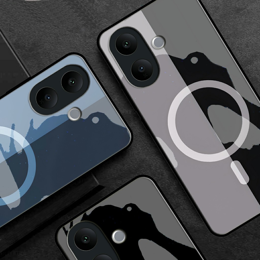 Softcase Kaca Glass Motif FIND CASE - VIVO V60 Lite 5G - Kesing [FC01] VIVO V60 Lite 5G Terbaru - Ke