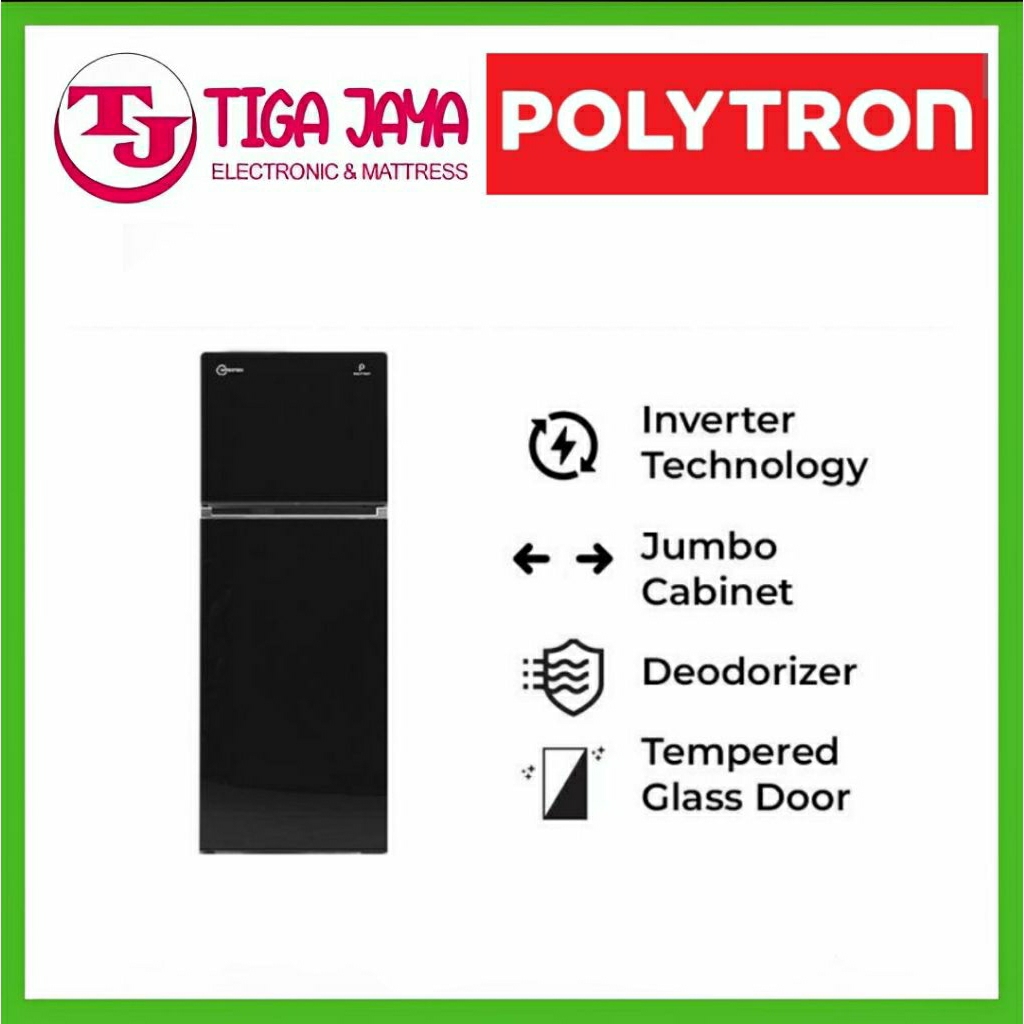 POLYTRON PRW 23VX KULKAS 2 PINTU INVERTER 220 LITER 23VX