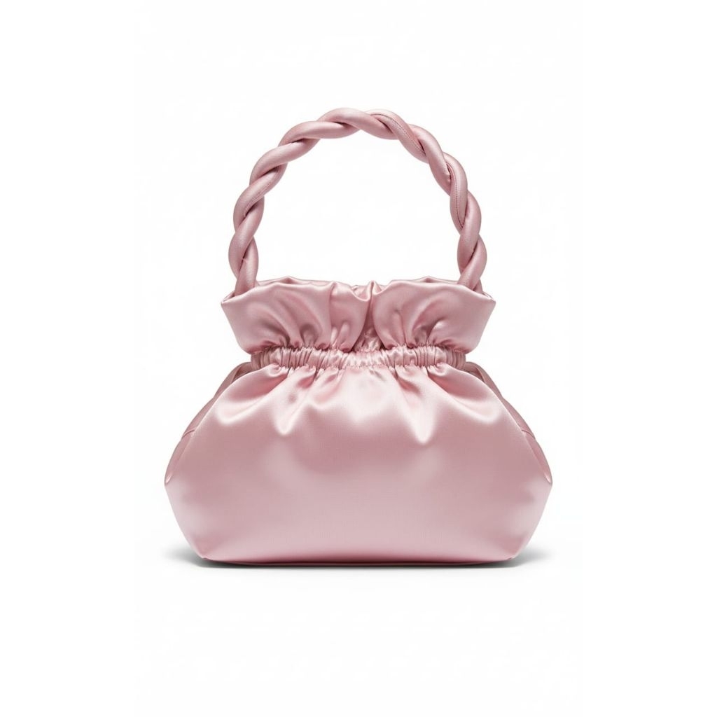 Staud Stella Plaited Handle Drawstring Bag