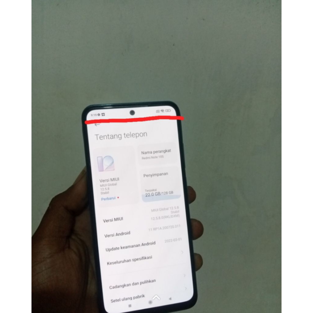 LCD+frame redmi note 10/note 10s original minus deskripsi