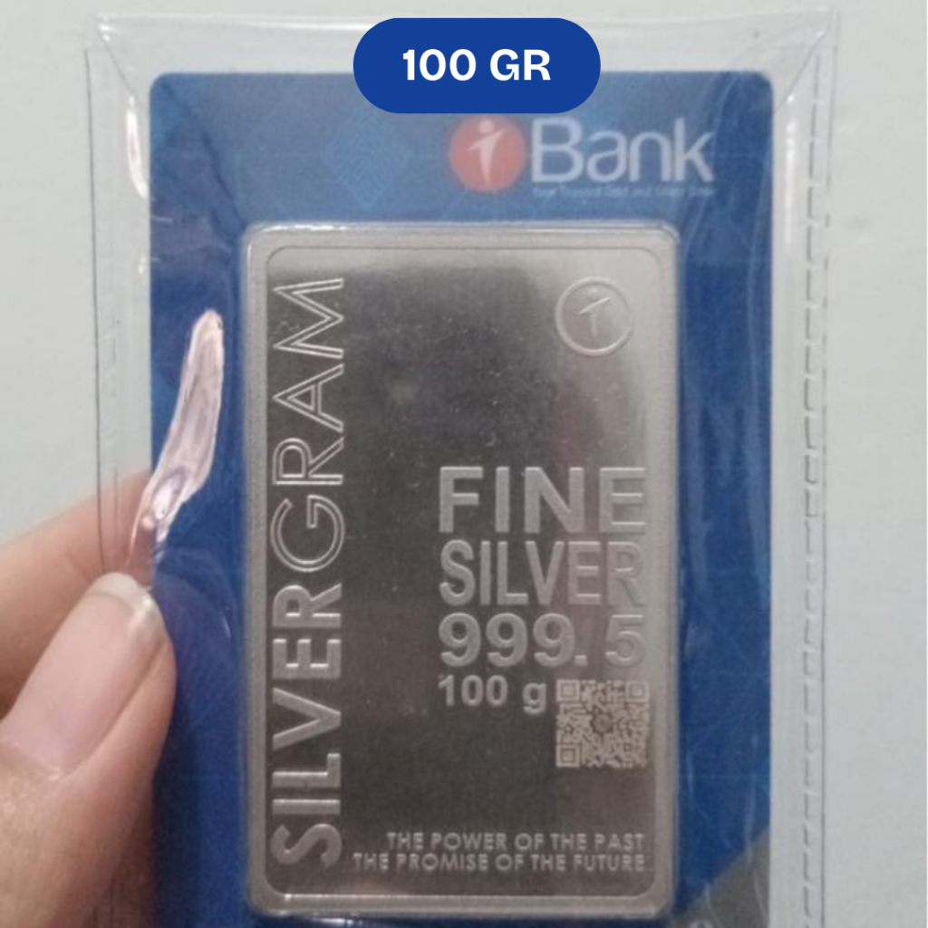 Silvergram Salam Indogold Perak Batangan Fine Silver 999 Perak Murni 100 Gram