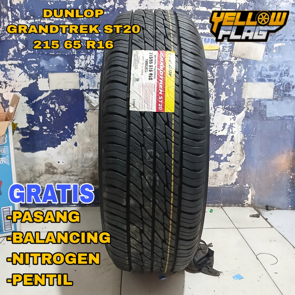 Ban mobil stdanar terios rush konde ring 16 DUNLOP GRANDTREK ST20 UKURAN 215 65 R16 TUBELESS MURAH