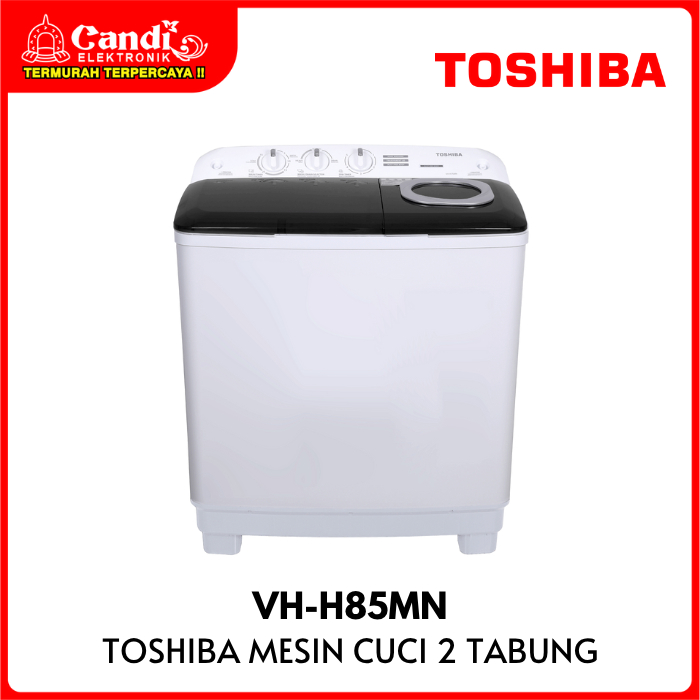 TOSHIBA Mesin Cuci 2 Tabung 7,5 Kg  VH-H85MN / VHH85MN / VH H85MN