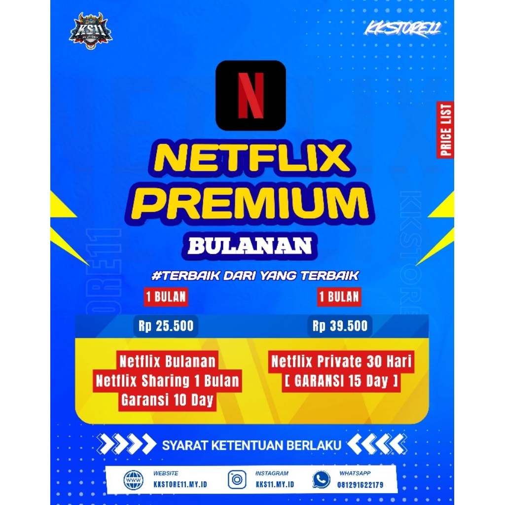 Netflix prem - 1 Bulan