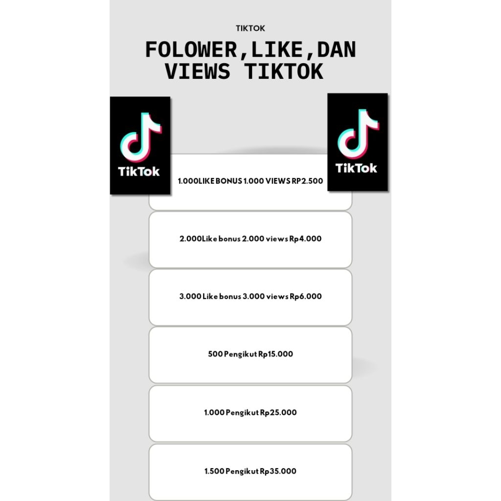 FOLOWER,LIKE,VIEW TIKTOK