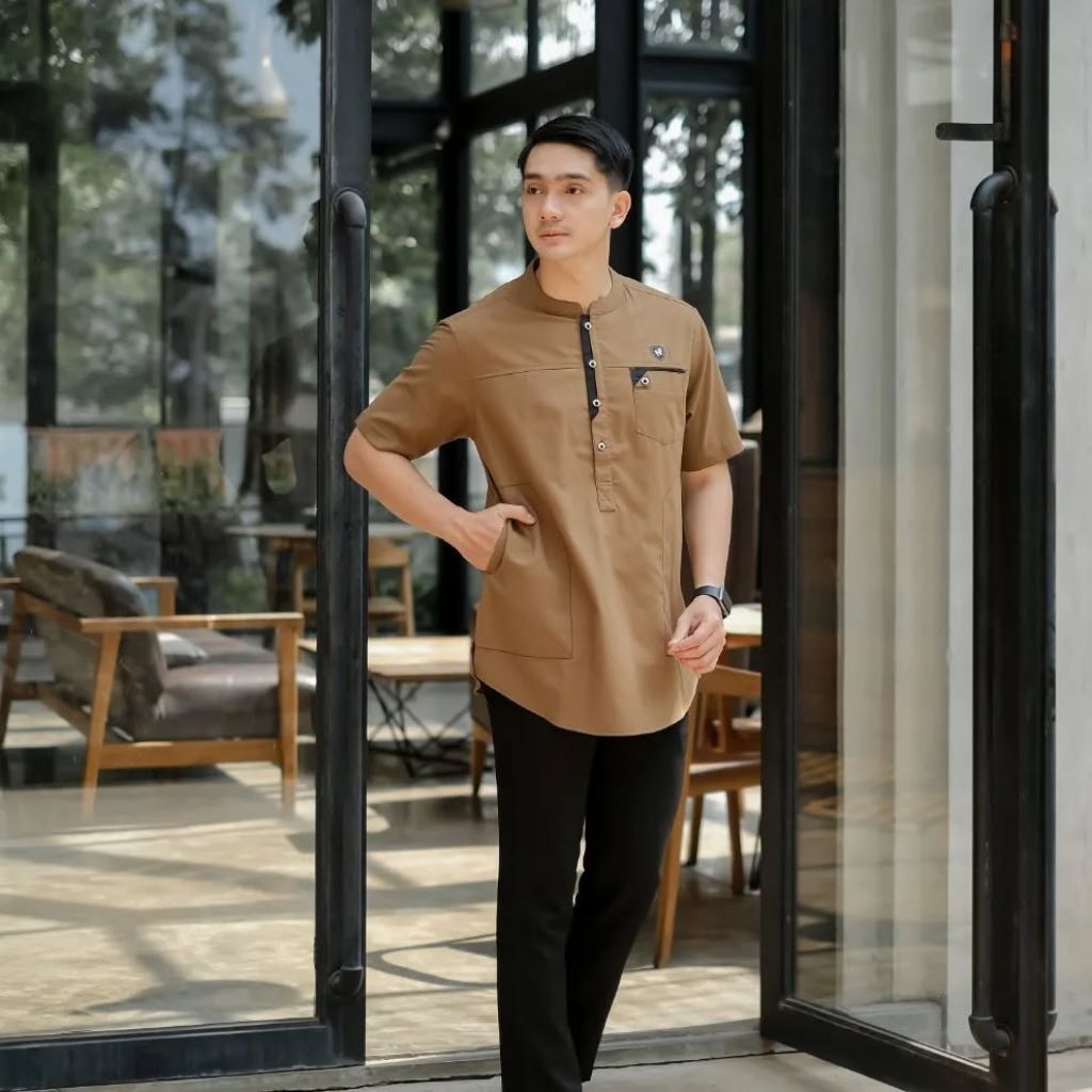 New Product Baju Koko Kurta Lengan Pendek Pria Dewasa Trend Terbaru