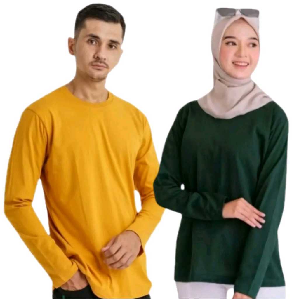 KAOS POLOS LENGAN PANJANG MBA MY BLANK APPAREL 100%KATUN 24S -KAOS POLOS PANJANG UNISEX /KAOS SANTAI