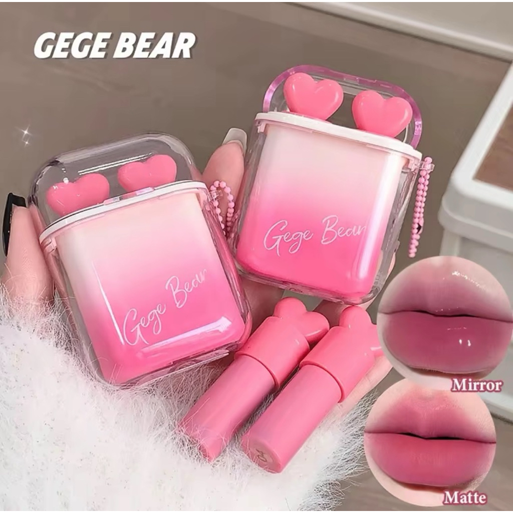 2PCS MIROR HYDRA + MATTE VELVET LIP GLAZE SET CERMIN