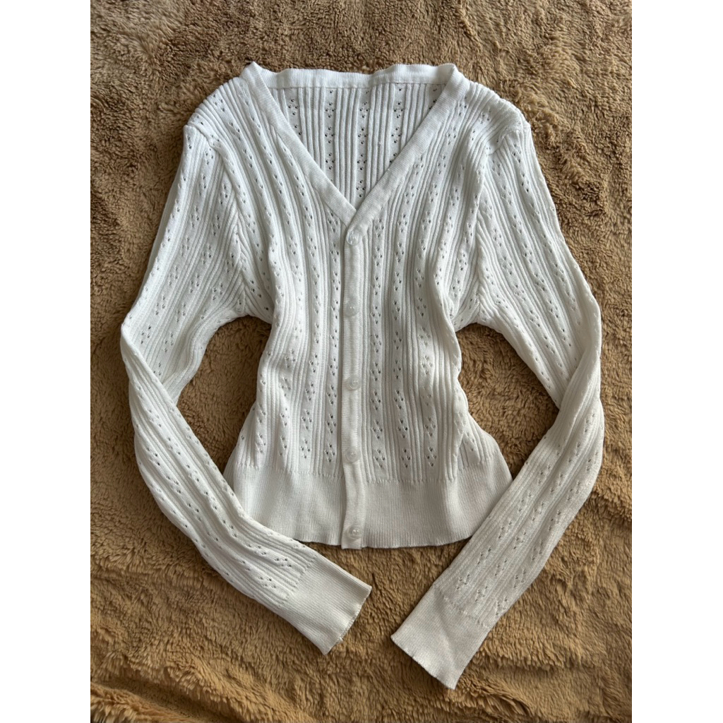 brandy melville shannon eyelet cardigan