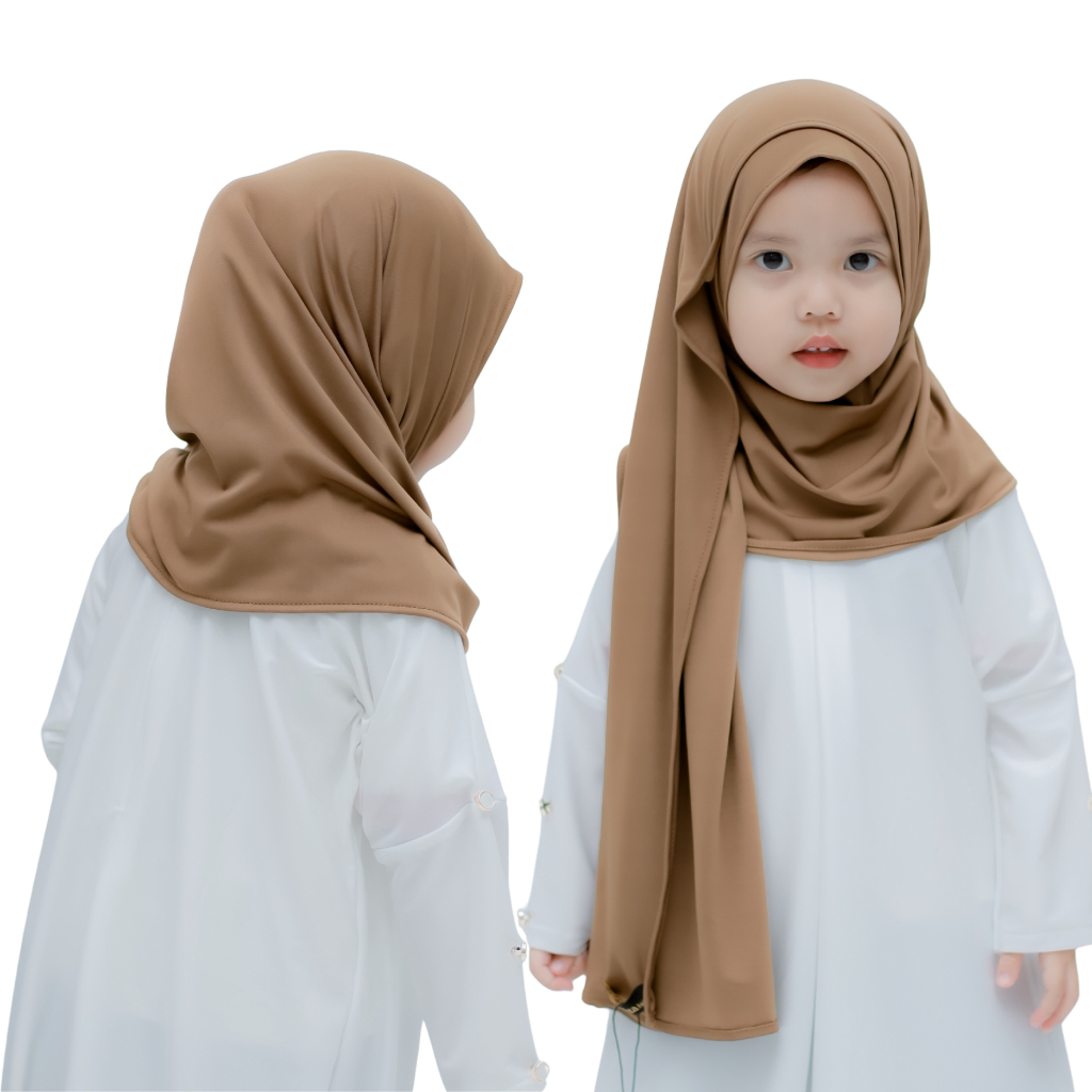 Kerudung Anak Pashmina Anak Instan Jilbab Anak Perempuan Aluna Jersey Zoya