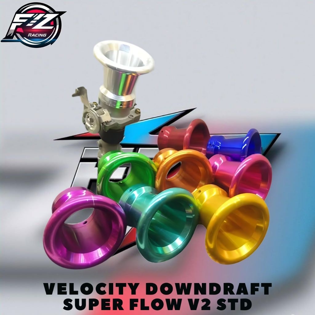 VELOCITY DOWNDRAFT BODY TB DOWNDRAFT SUPER FLOW V2 STANDAR BEAT VARIO 125 150 SCOOPY NMAX AEROX DAN 