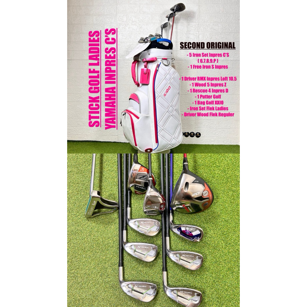 Set Stick Golf Ladies Yamaha Inpres Second Original Fullset Bag Golf