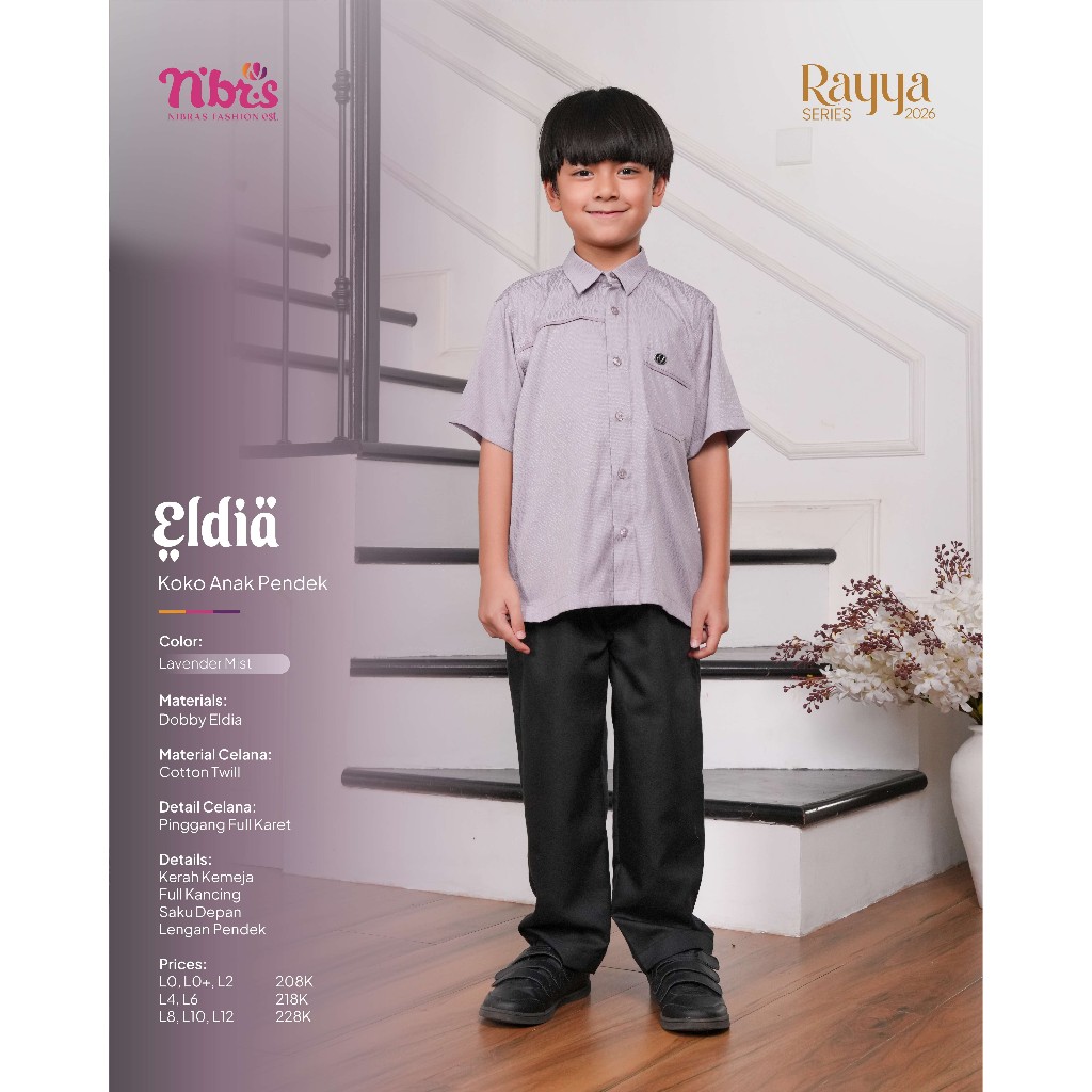Koko Anak Nibras Eldia Lavender Olive Beige