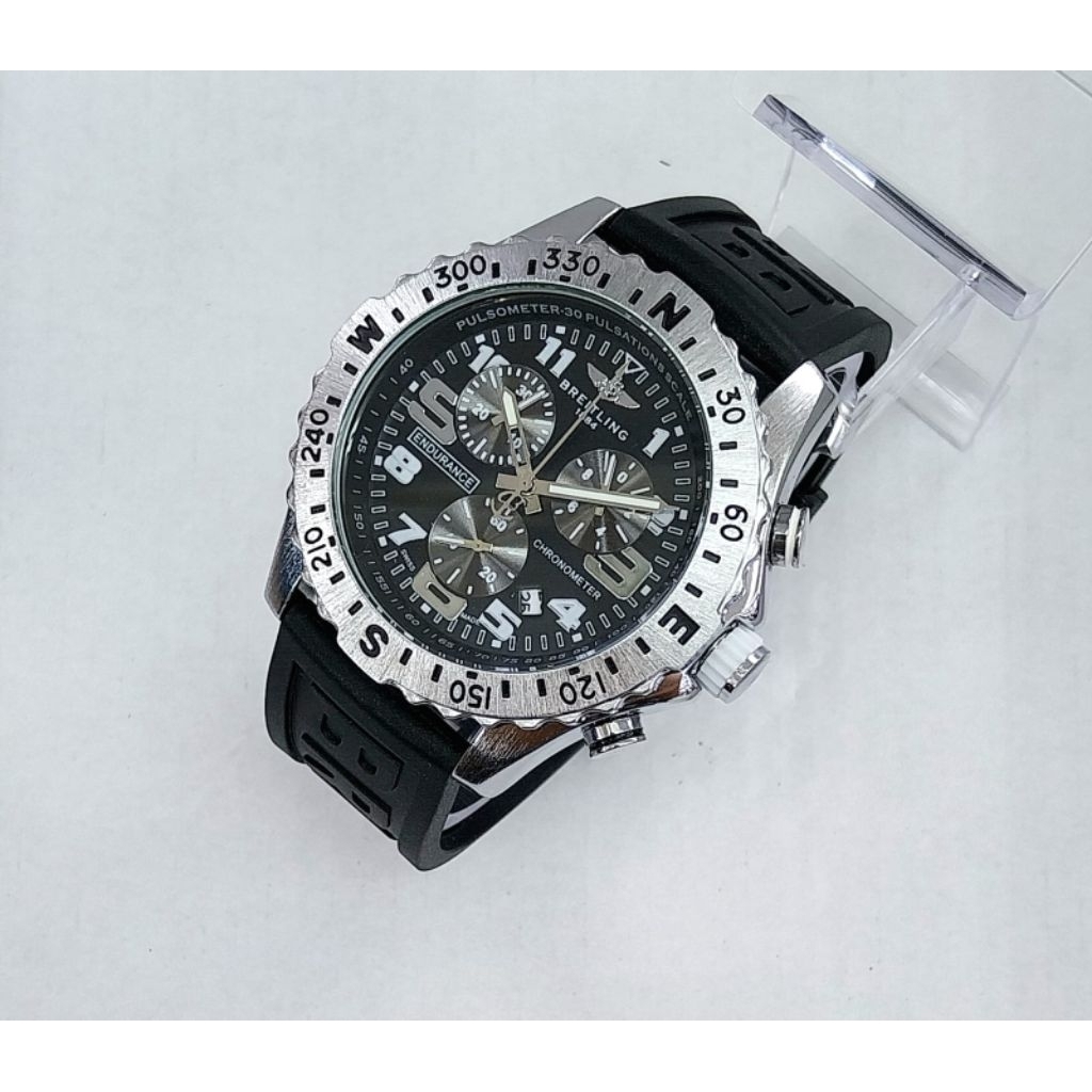 Jam Tangan Pria Sport Chronograph BReAtling Endurance Original Desain Elegan Tahan Air
