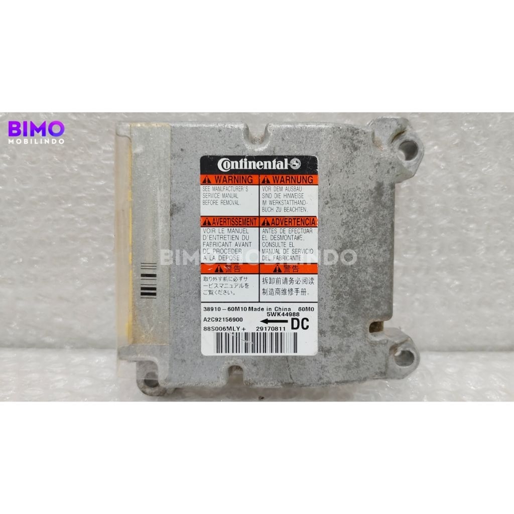 Modul SRS Airbag Suzuki Ertiga 38910 60M10 DC 2015 2016 2017