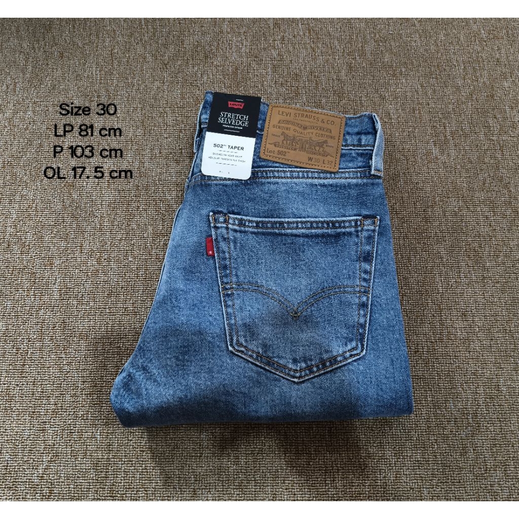Celana Jeans Pria Lev's 502 Taper Selvedge Denim New Original Fit ( 29507-1711 )