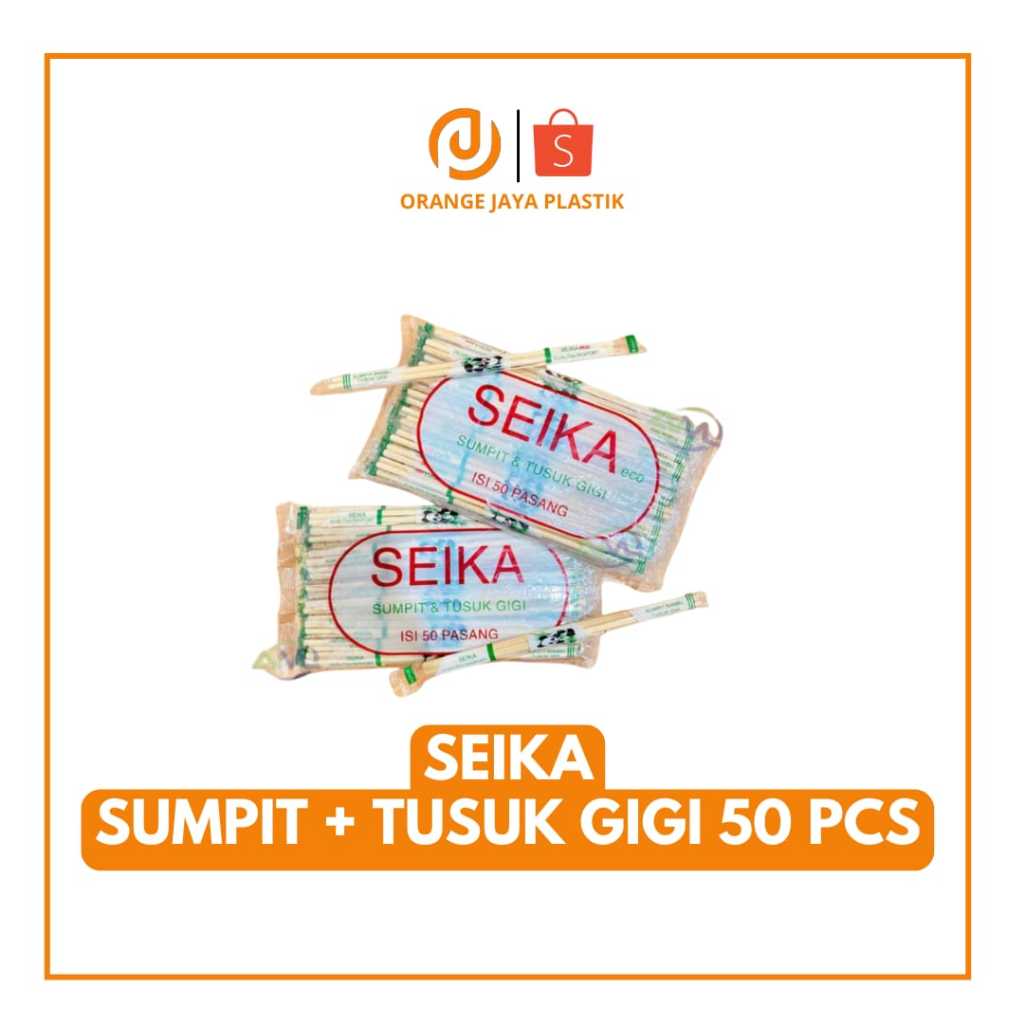 Seika Sumpit Bambu Plus Tusuk Gigi 50 Pasang