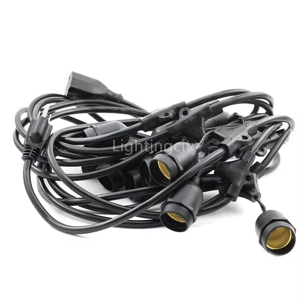 LAMPU CAFE WATERPROOF OUTDOOR 10METER 10FITTING KABEL FITTING GANTUNG LAMPU GANTUNG