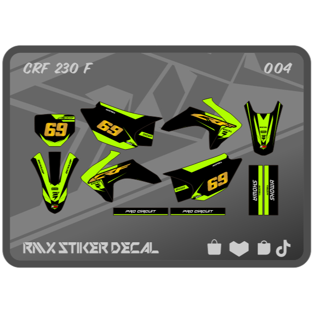 STIKER CRF 230 F FULLBODY (004) STICKER DECAL DEKAL 230F 2015 2016 2017 2018 2019 2020 2021 2022 202
